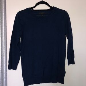 J.Crew Navy Merino Wool Crewneck Sweater